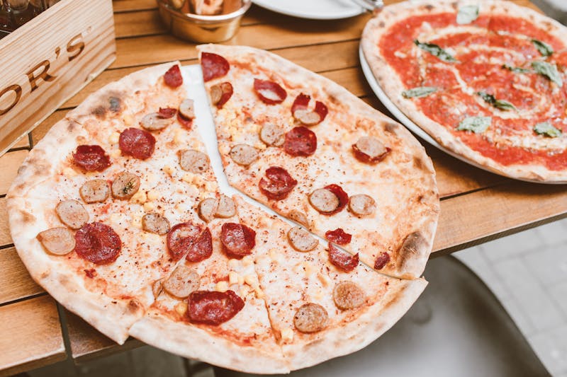 Meat Lovers pizza with sausage bacon and ham